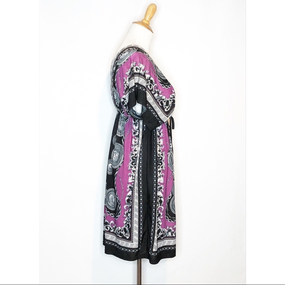 Black/Purple Bandana Print Swim Coverup Dress - Picture 8 of 8